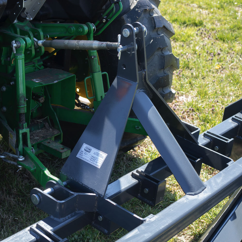 Land Leveler and Grader - Rake Length: 6' - Optional Shank Attachments: No Shanks | 6' / No Shanks