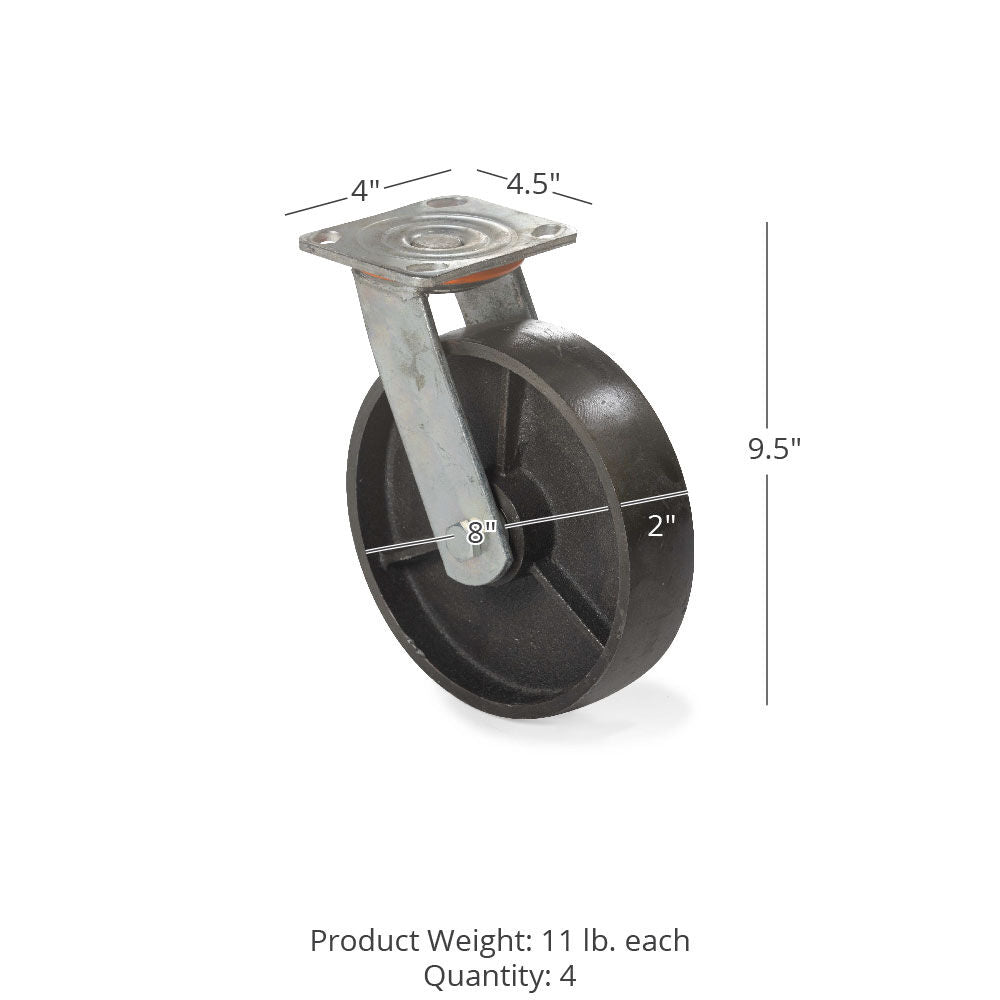 Caster Wheels for Self-Dumping Hopper