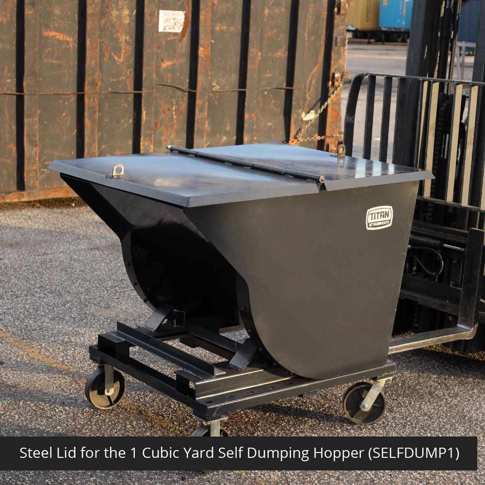 Steel Lid for 1 Cu. YD Self-Dumping Hopper - view 2