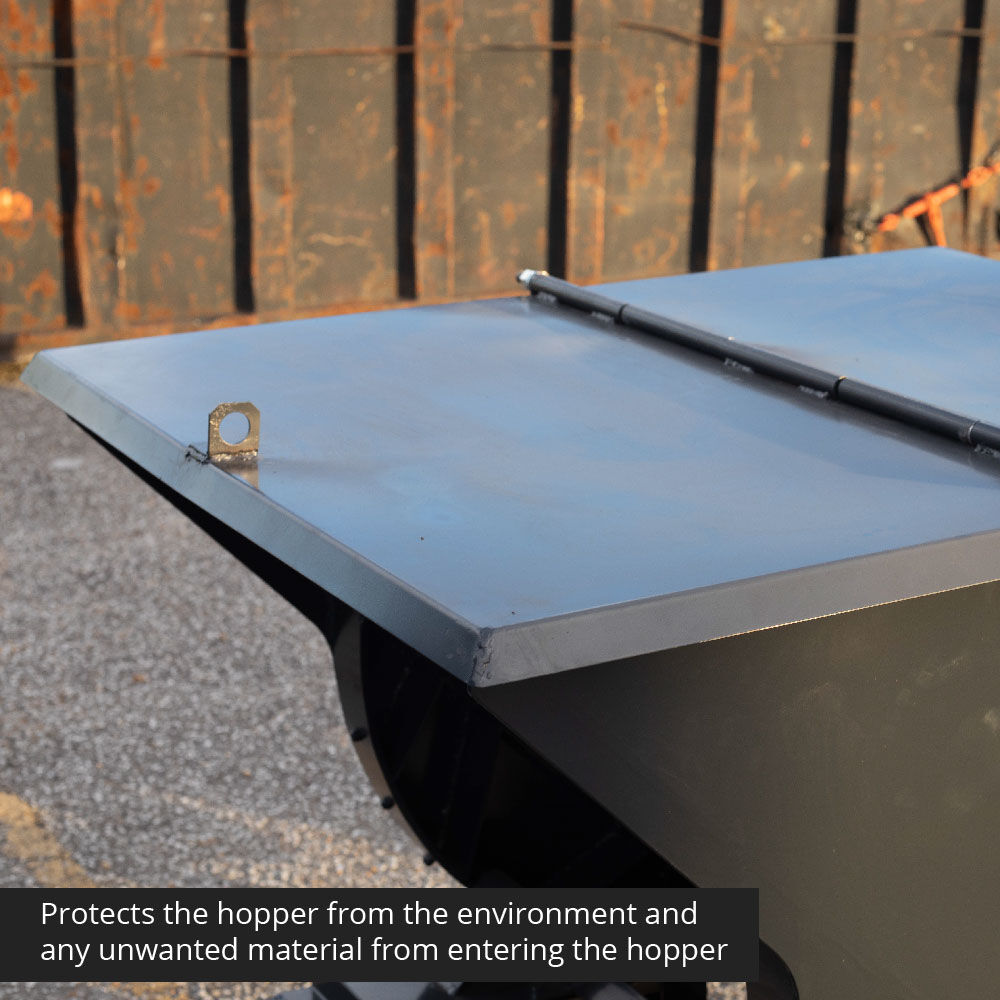 Scratch and Dent, Steel Lid for 1 Cu. YD Self-Dumping Hopper