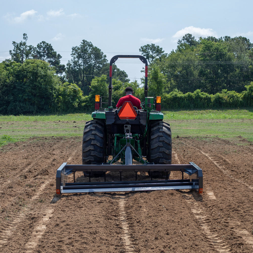 Land Leveler and Grader - Rake Length: 7' - Optional Shank Attachments: Leveler + Shanks | 7' / Leveler + Shanks