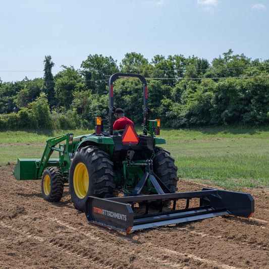 Land Leveler and Grader - Rake Length: 6' - Optional Shank Attachments: Leveler + Shanks | 6' / Leveler + Shanks view 2