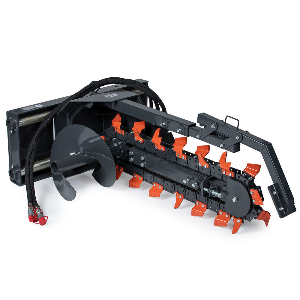 Trencher Skid Steer Attachment - Rock Chain - Landscaping Trencher ...