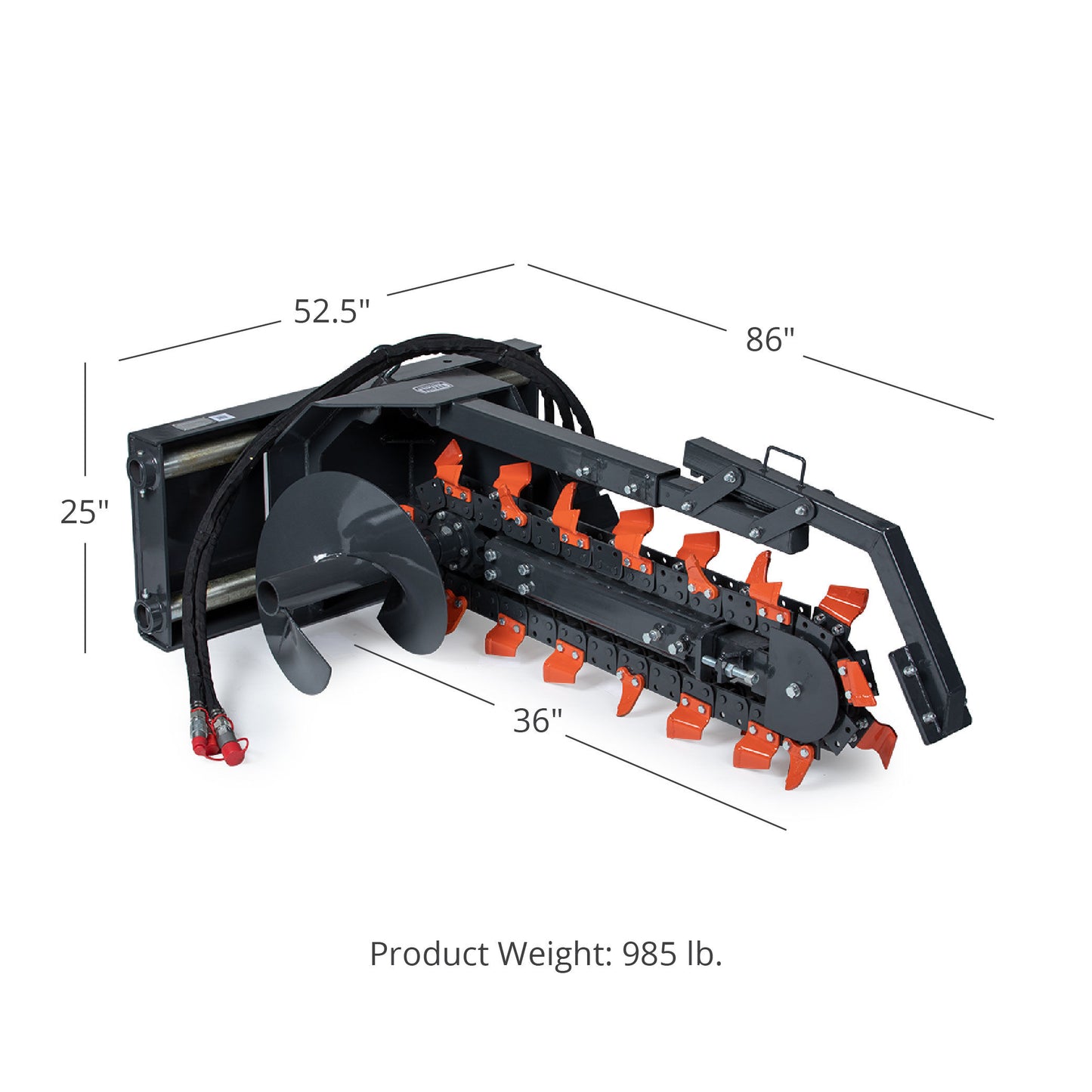 Trencher Skid Steer Attachment | 3' - view 15