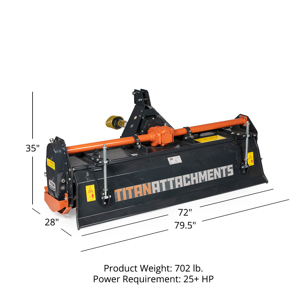 3 Point Rotary Tiller 72" | Charcoal / 72" - view 36