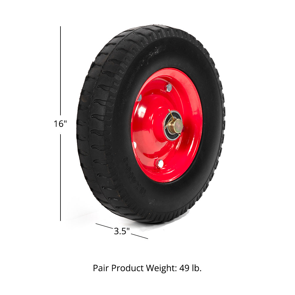 Pair of Wheels For 36" Tow-Behind ATV Drum Spike Aerator - view 6