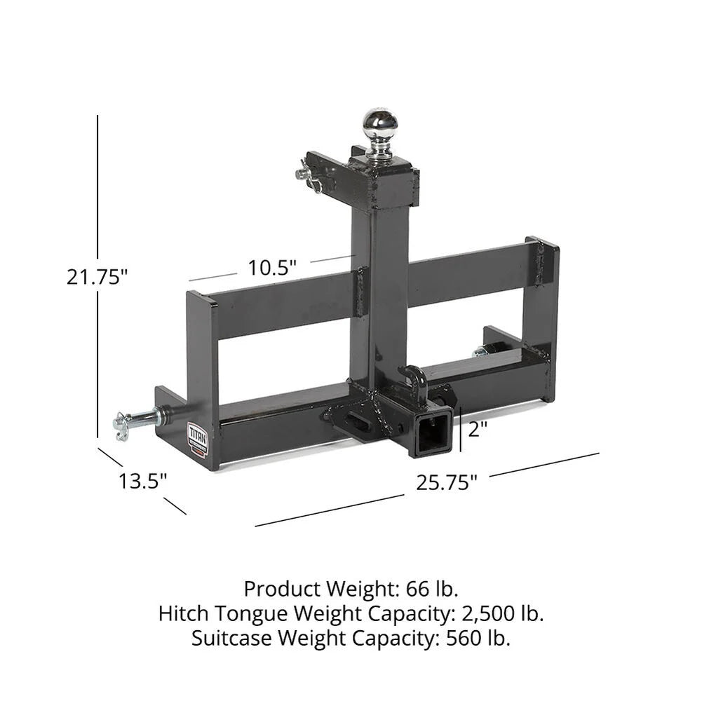 Standard Series 3 Point Tractor Drawbar with Suitcase Weight Brackets | Charcoal - view 8