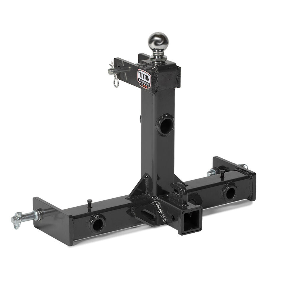 Standard Series 3 Point Gooseneck Trailer Hitch and Hay Bale Attachment | Charcoal / Frame Only - view 1