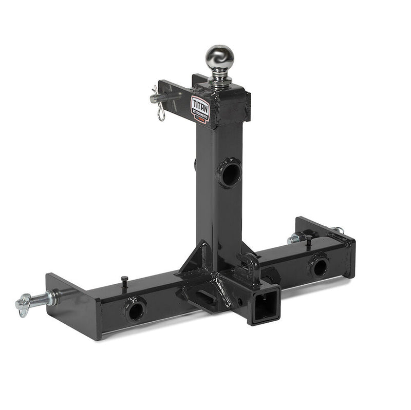 Standard Series 3 Point Gooseneck Trailer Hitch and Hay Bale Attachment | Charcoal / Frame Only