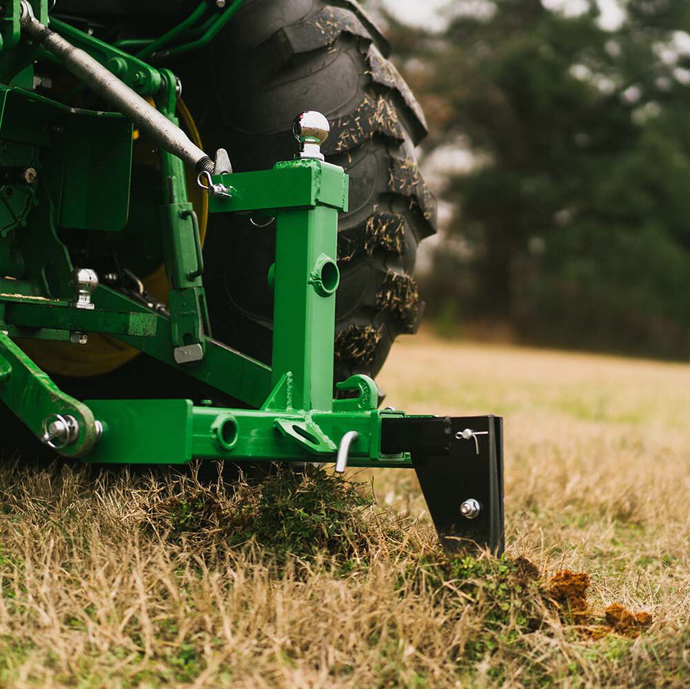 Standard Series 3 Point Gooseneck Trailer Hitch and Hay Bale Attachment | Green / Frame Only