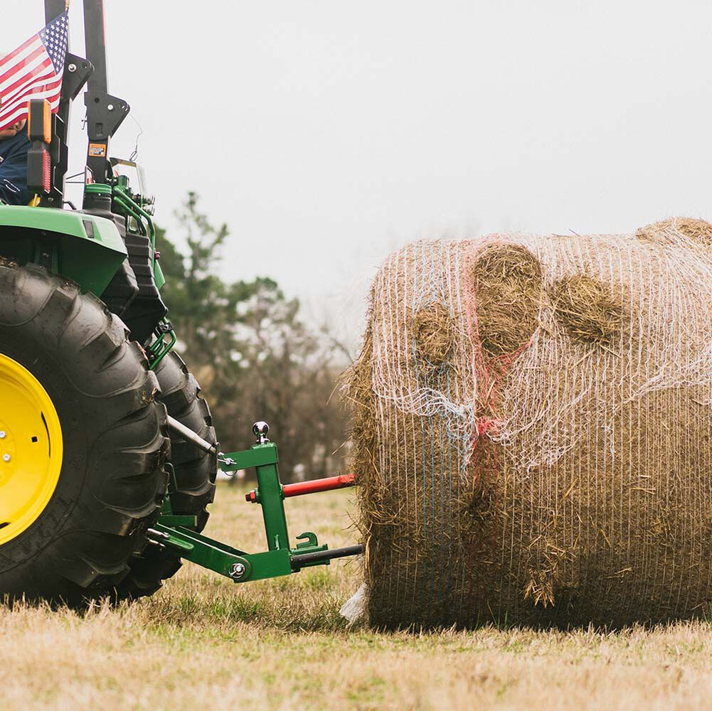 Standard Series 3 Point Gooseneck Trailer Hitch and Hay Bale Attachment | Green / Frame Only - view 7