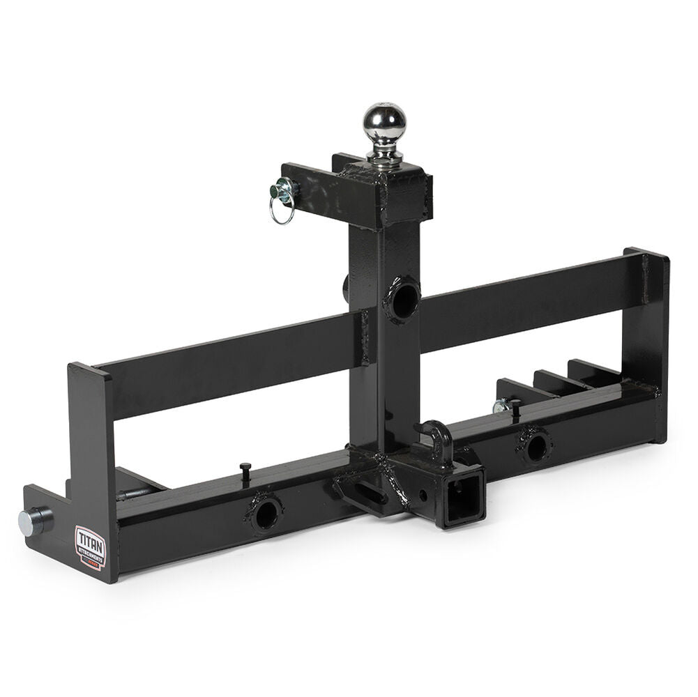 Pro Series 3 Point Hitch Receiver with Suitcase Rack – Titan Attachments