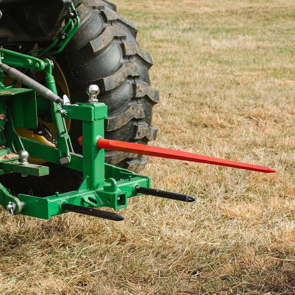 Standard Series 3 Point Gooseneck Trailer Hitch and Hay Bale Attachment | Charcoal / Frame + 32" Spear - view 12