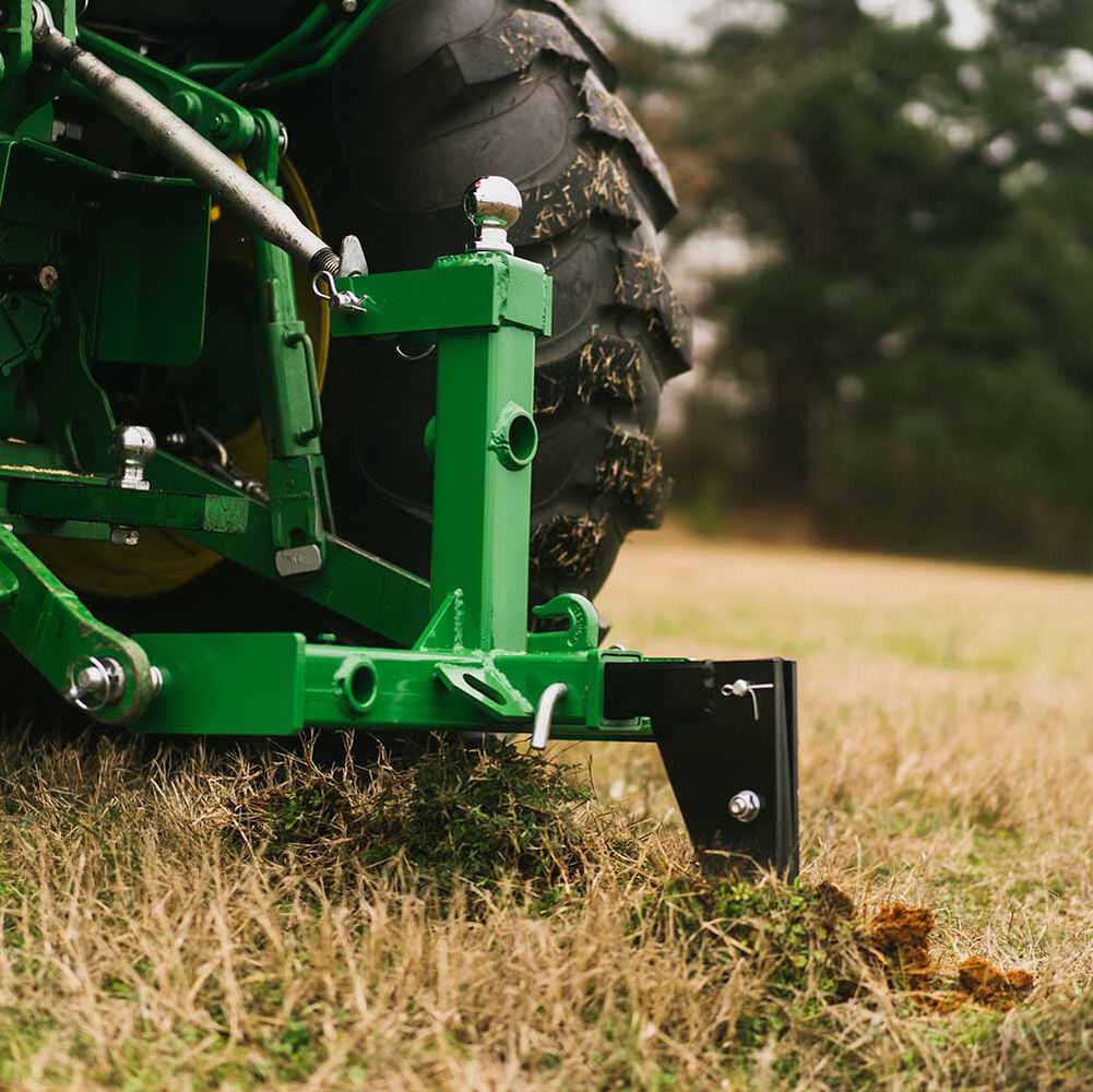 Standard Series 3 Point Gooseneck Trailer Hitch and Hay Bale Attachment | Charcoal / Frame + 32" Spear - view 16