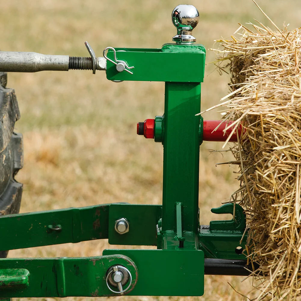 Standard Series 3 Point Gooseneck Trailer Hitch and Hay Bale Attachment | Green / Frame + 49" Spear - view 93