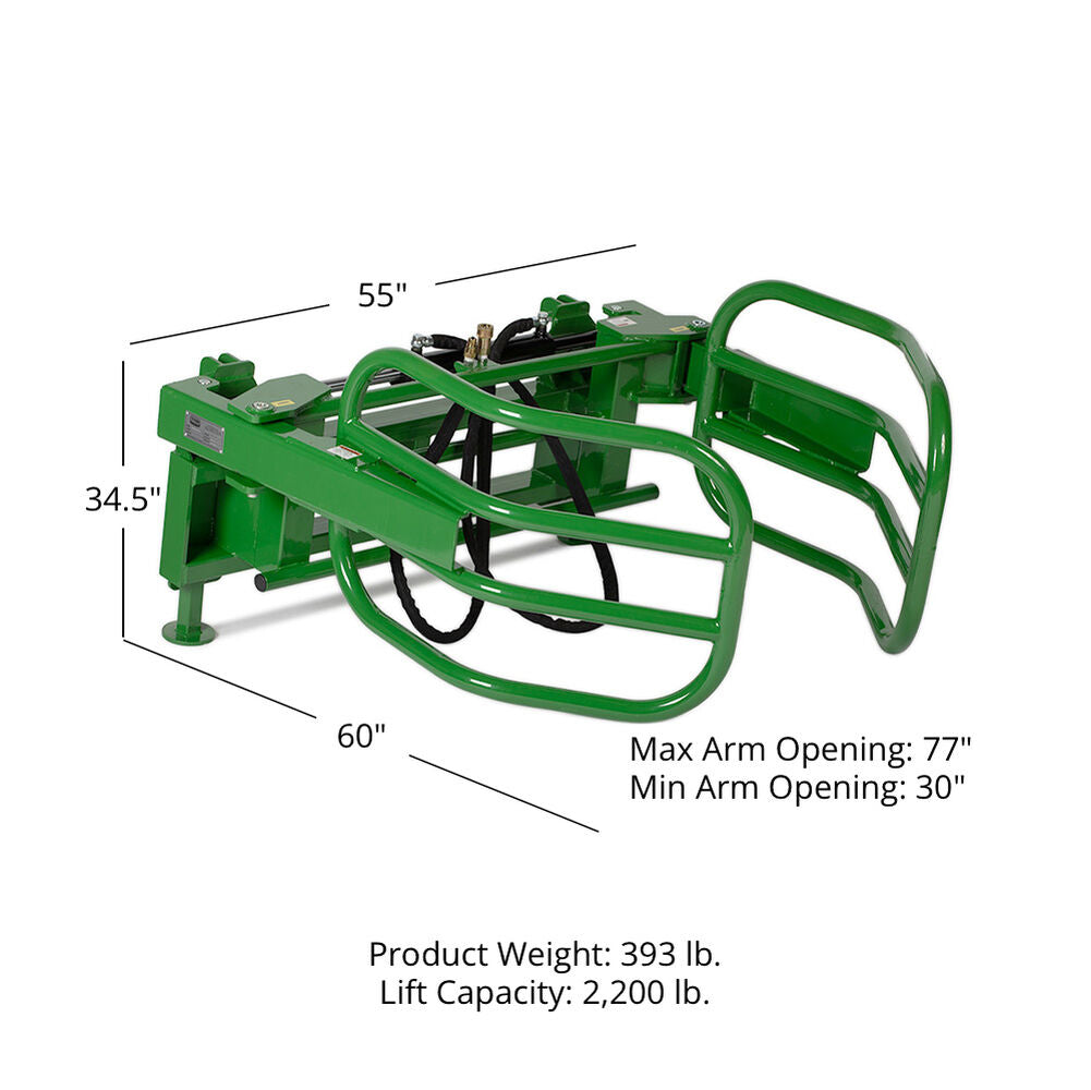 Round Hay Bale Gripper Fits John Deere Tractors - view 10