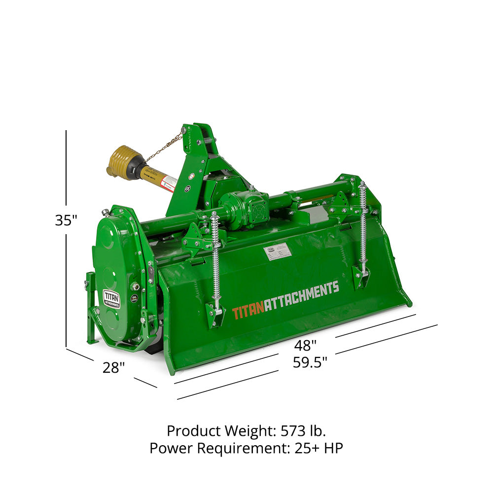 3 Point Rotary Tiller 48" | Green / 48" - view 48