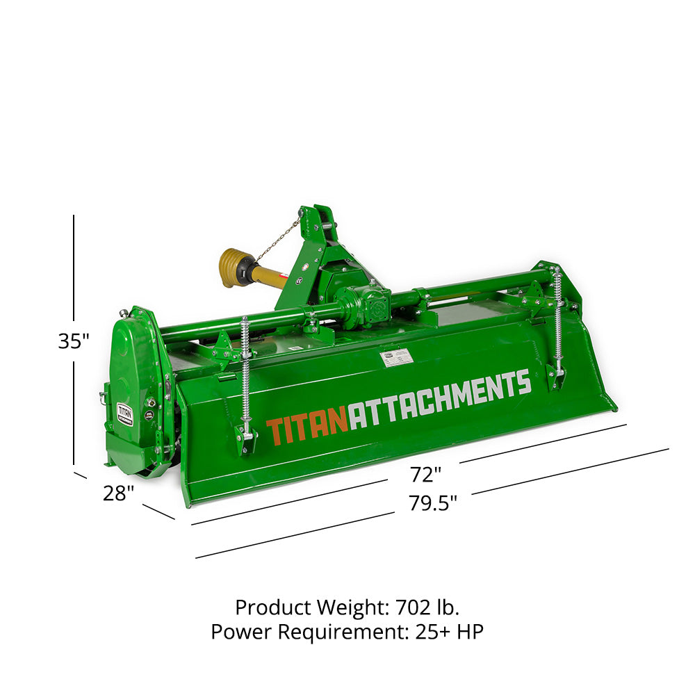 3 Point Rotary Tiller 72" | Green / 72" - view 74