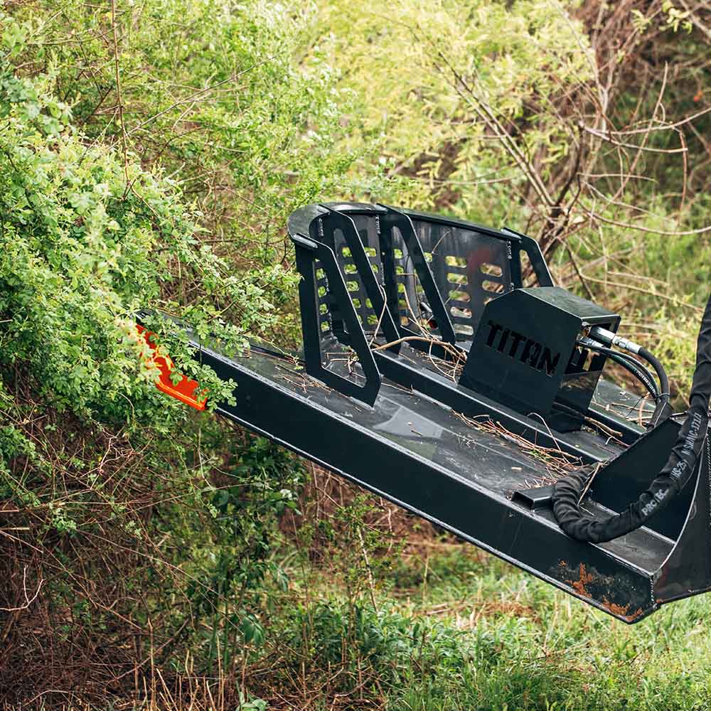 USA Made Rotary Skid Steer Brush Cutter | Titan Attachments