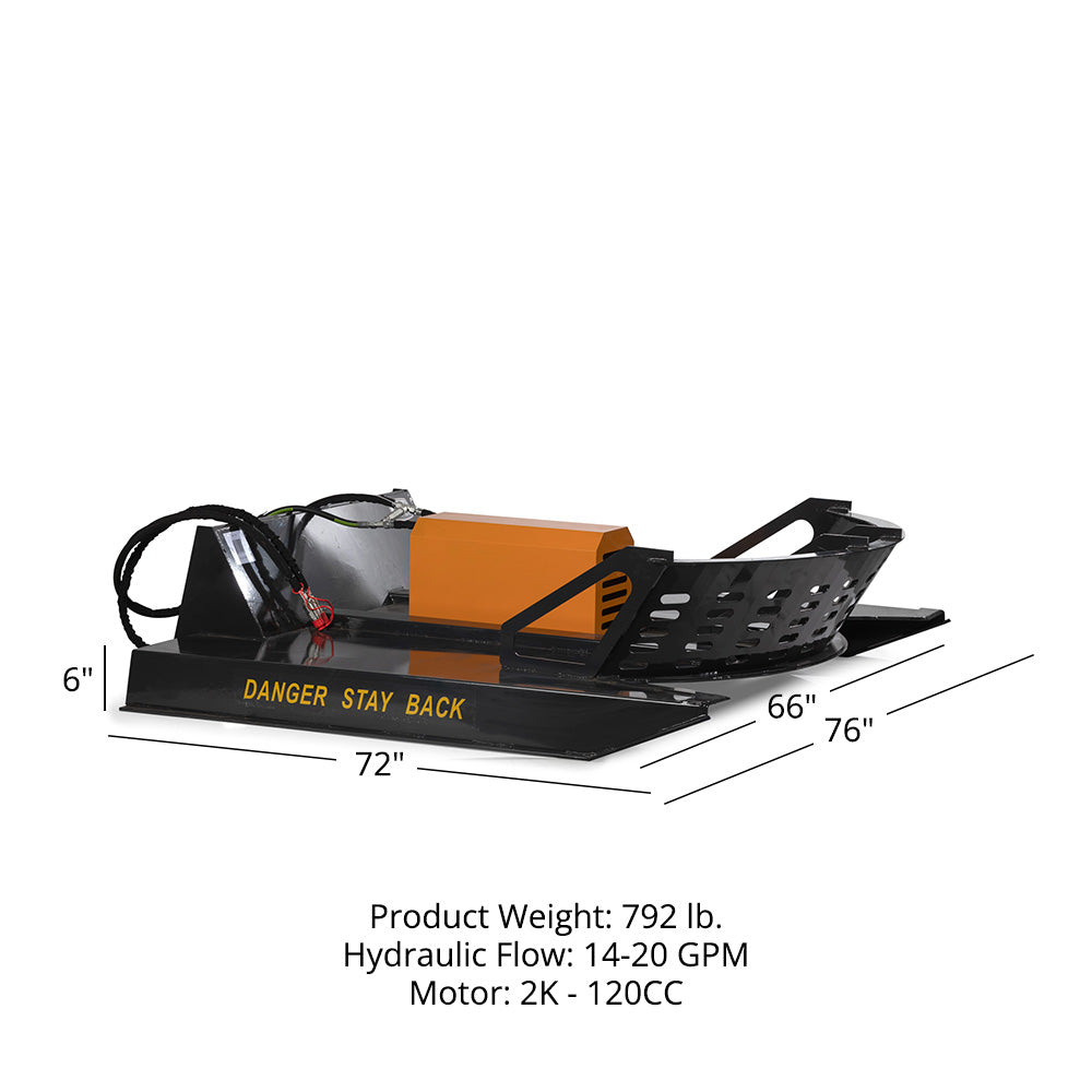 72" Economy Series Skid Steer Brush Cutter