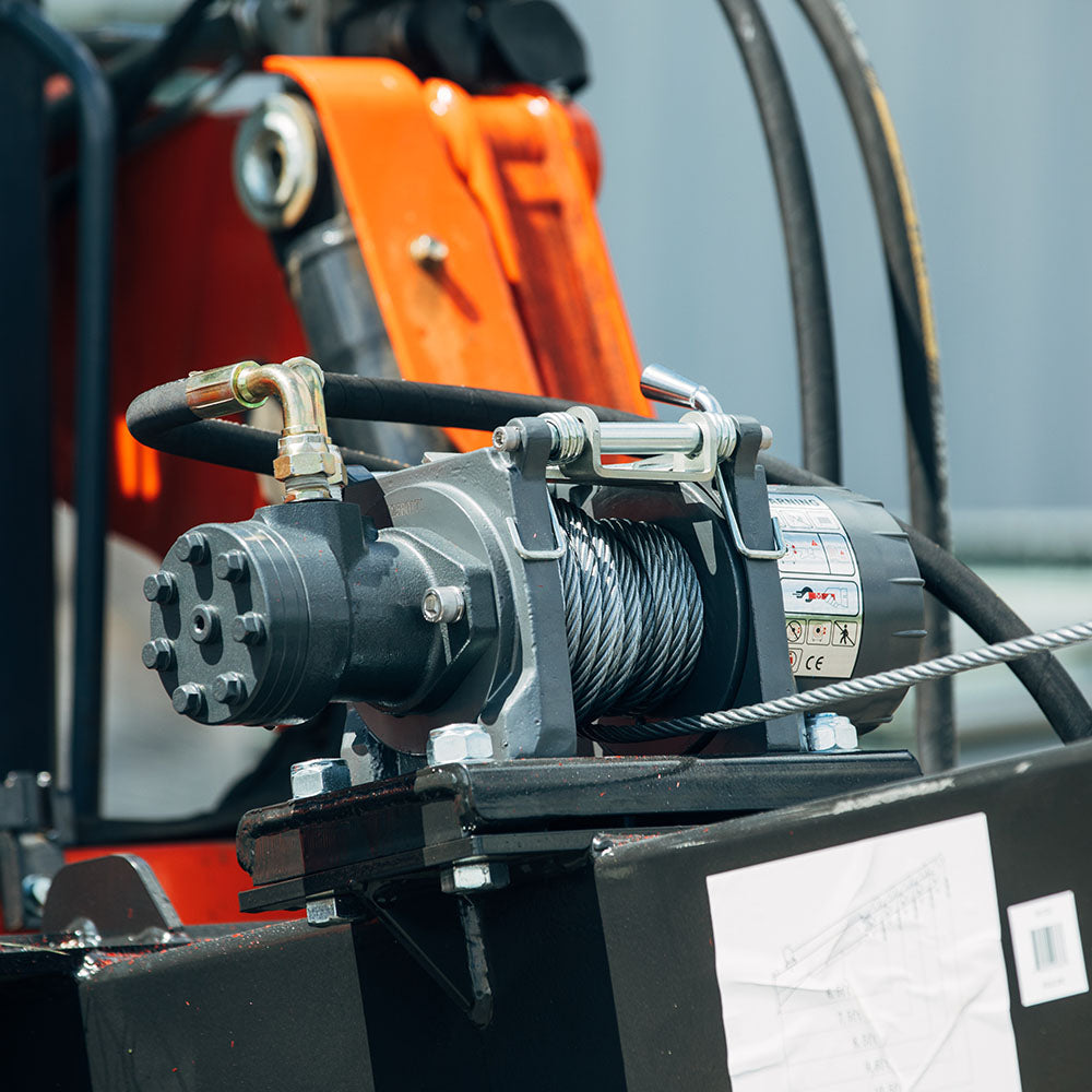 Scratch and Dent, Adjustable Skid Steer Jib Crane with Hydraulic