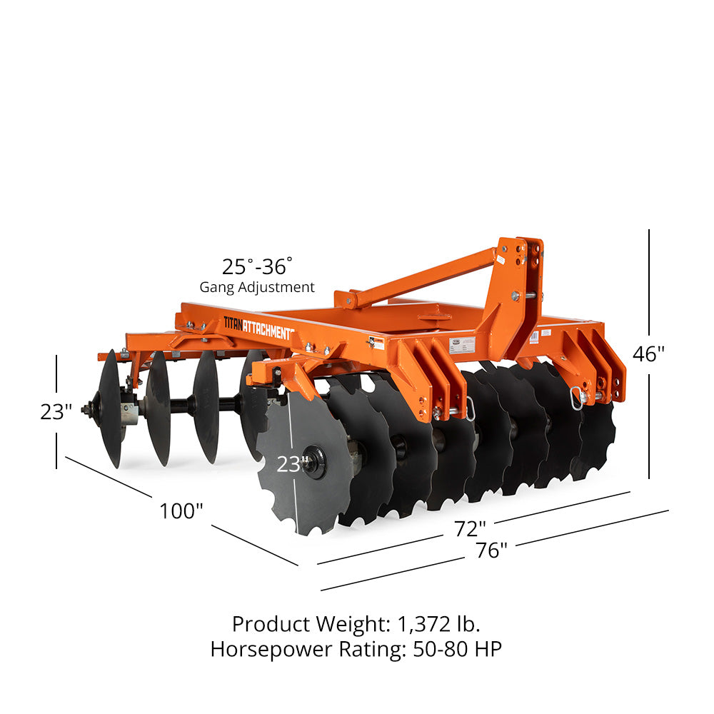 Pro Series 3 Point Notched Disc Harrow | 72" - view 12