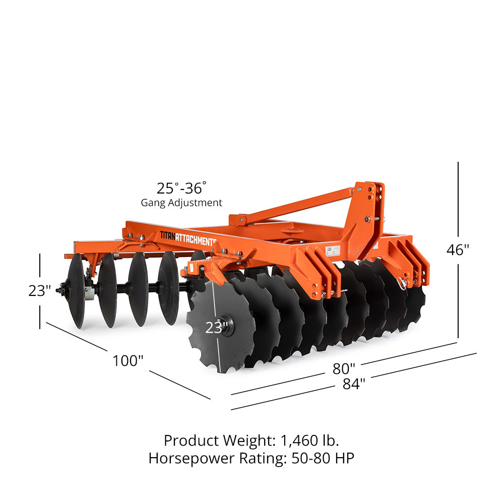 Pro Series 3 Point Notched Disc Harrow | 80" - view 24