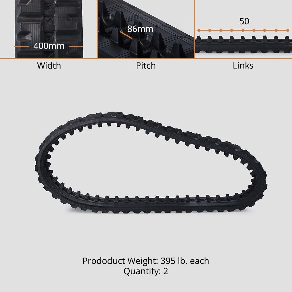 Track Loader Rubber Tracks | 400x86x50