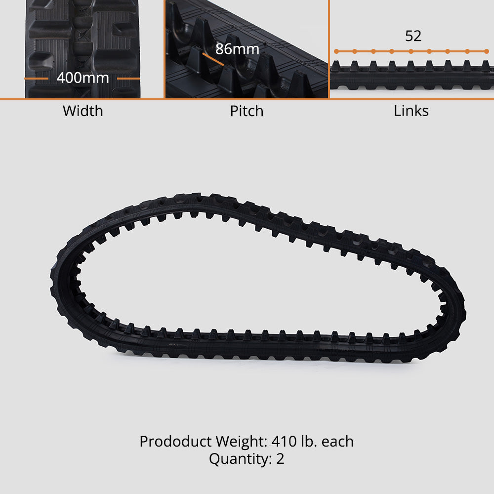 Track Loader Rubber Tracks | 400x86x52 - view 30