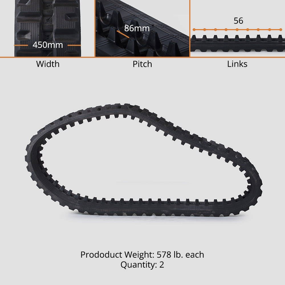 Track Loader Rubber Tracks | 450x86x56