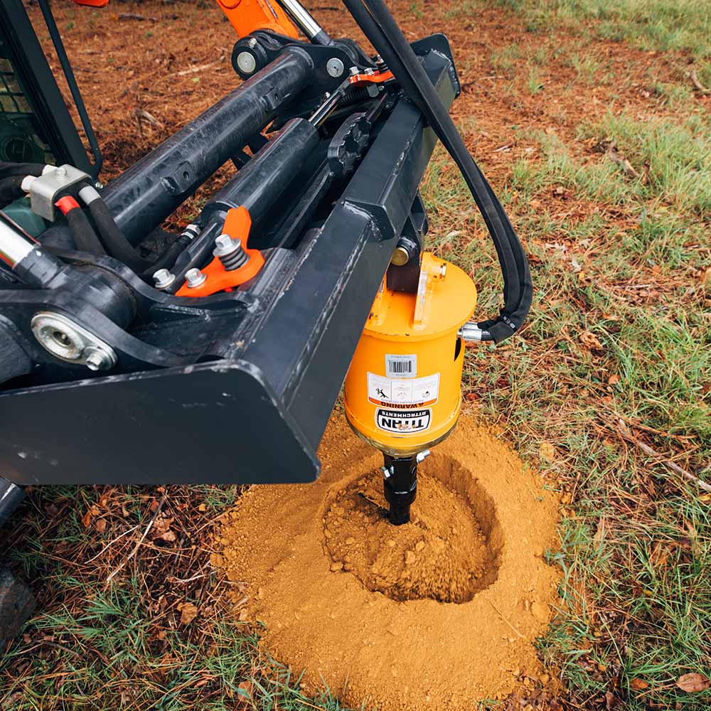 Skid Steer Hydraulic Auger Attachment | Frame + 6" Auger