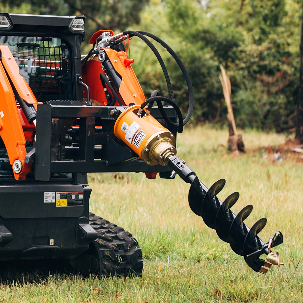 Skid Steer Hydraulic Auger Attachment | Frame + 9" Auger