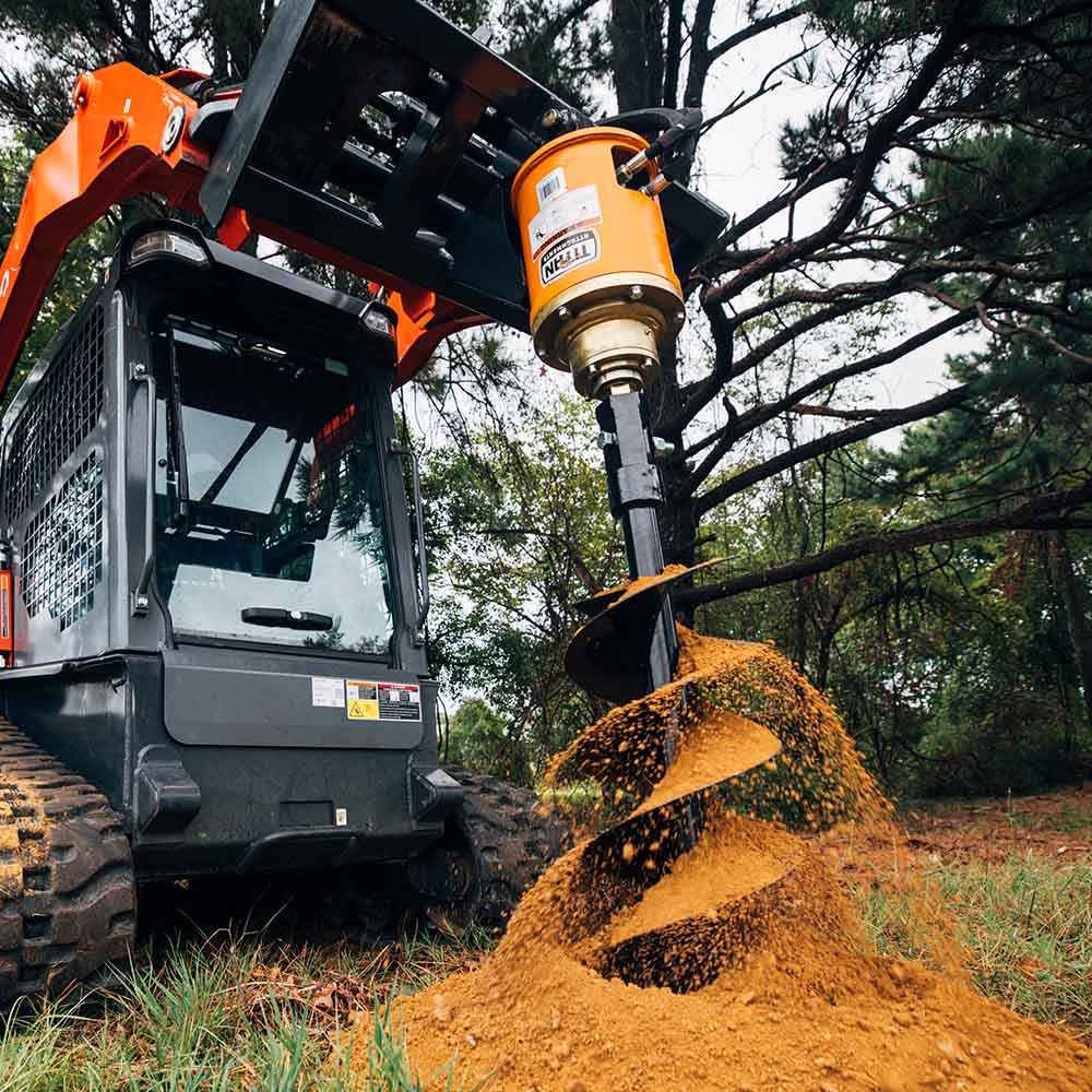 Skid Steer Hydraulic Auger Attachment | Frame + 9" Auger