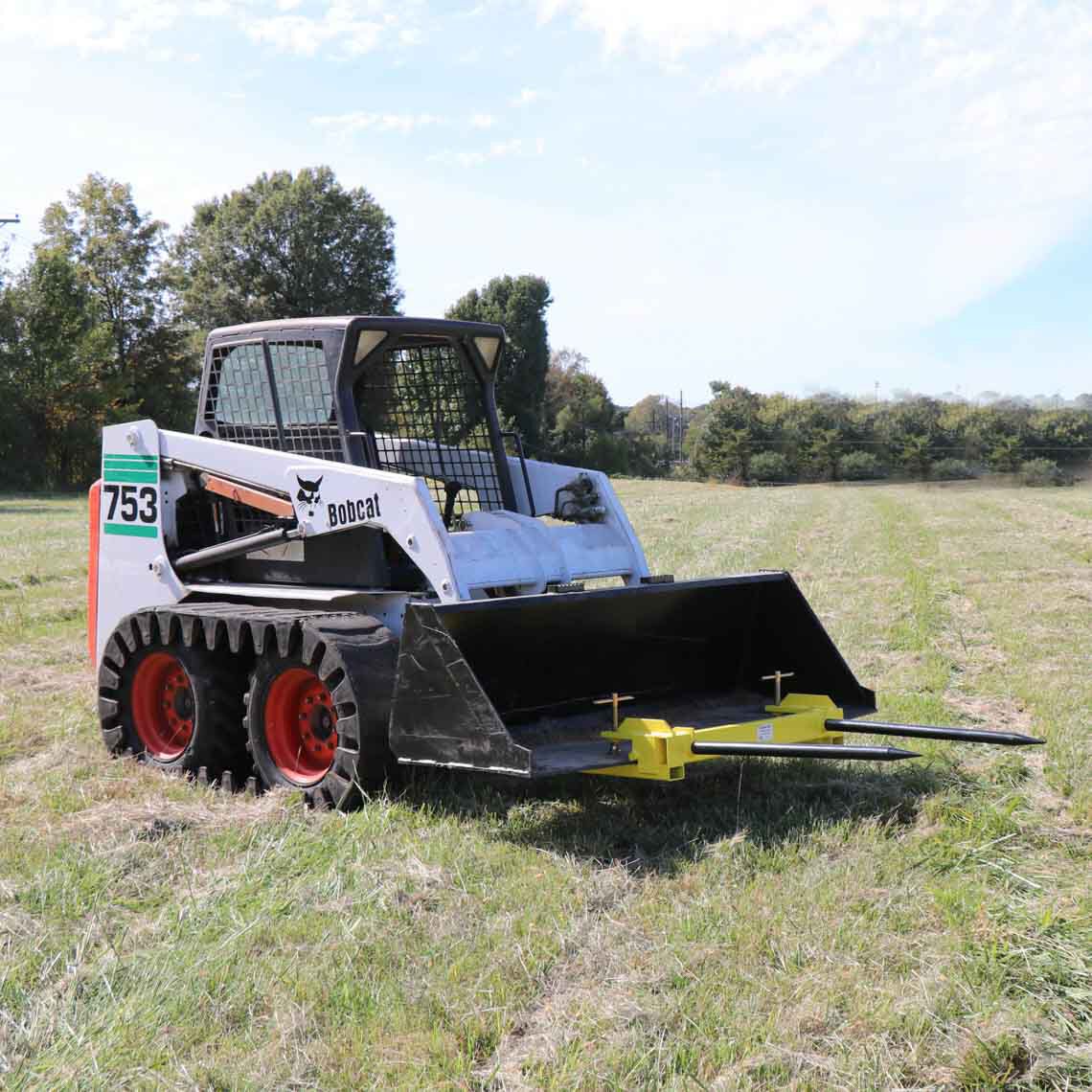 Titan Clamp On Hay Spear Attachment w/ 36" Dual Conus Bale Spears