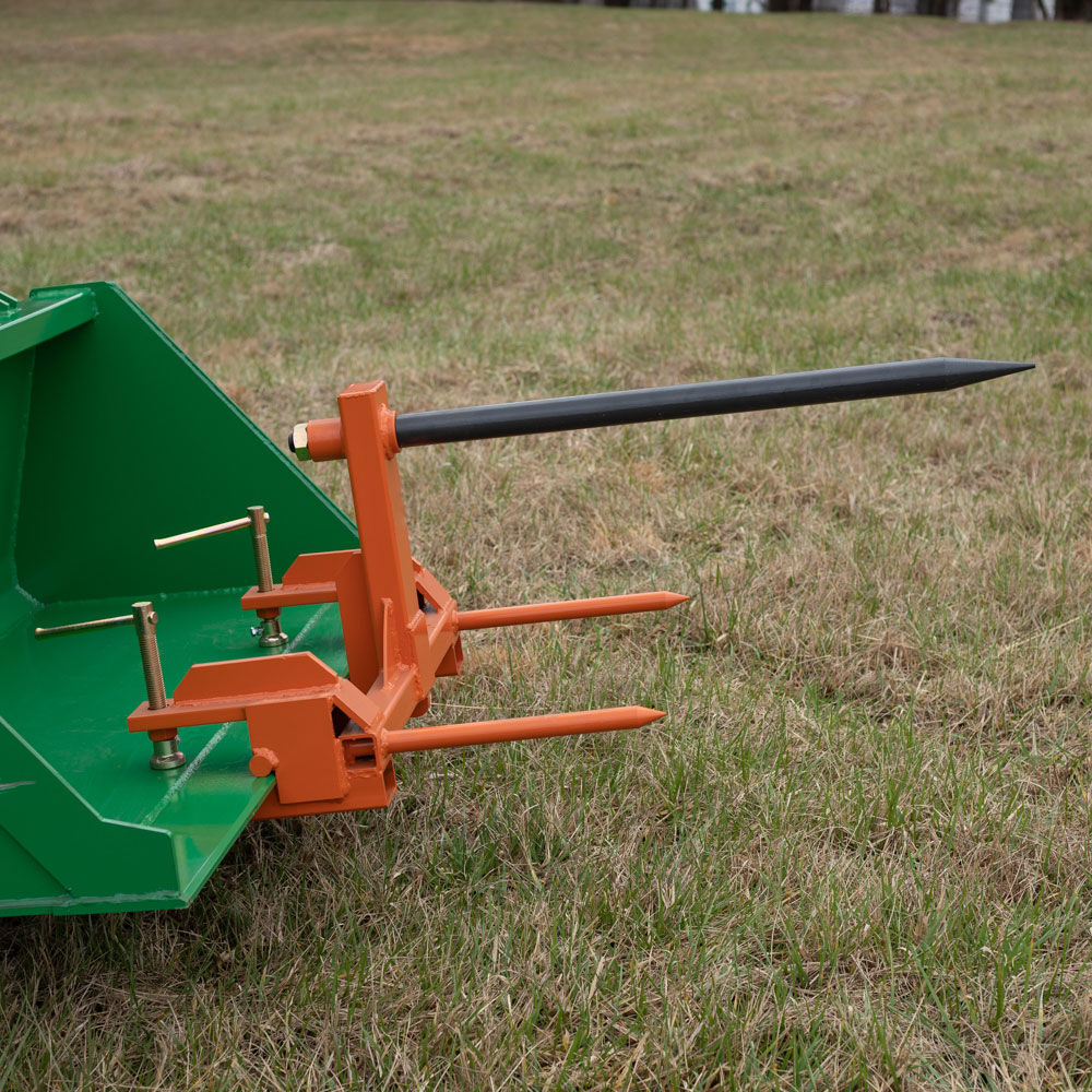 Clamp-On 36" Hay Spear Attachment with Stabilizers