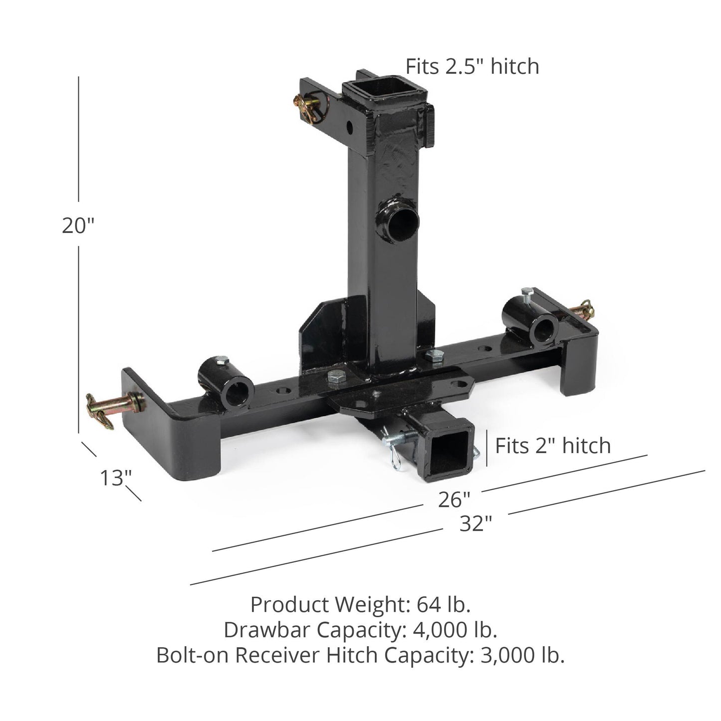 SCRATCH AND DENT - Transformer Tractor Hitch 3 Point Cat 1 - FINAL SALE - view 4