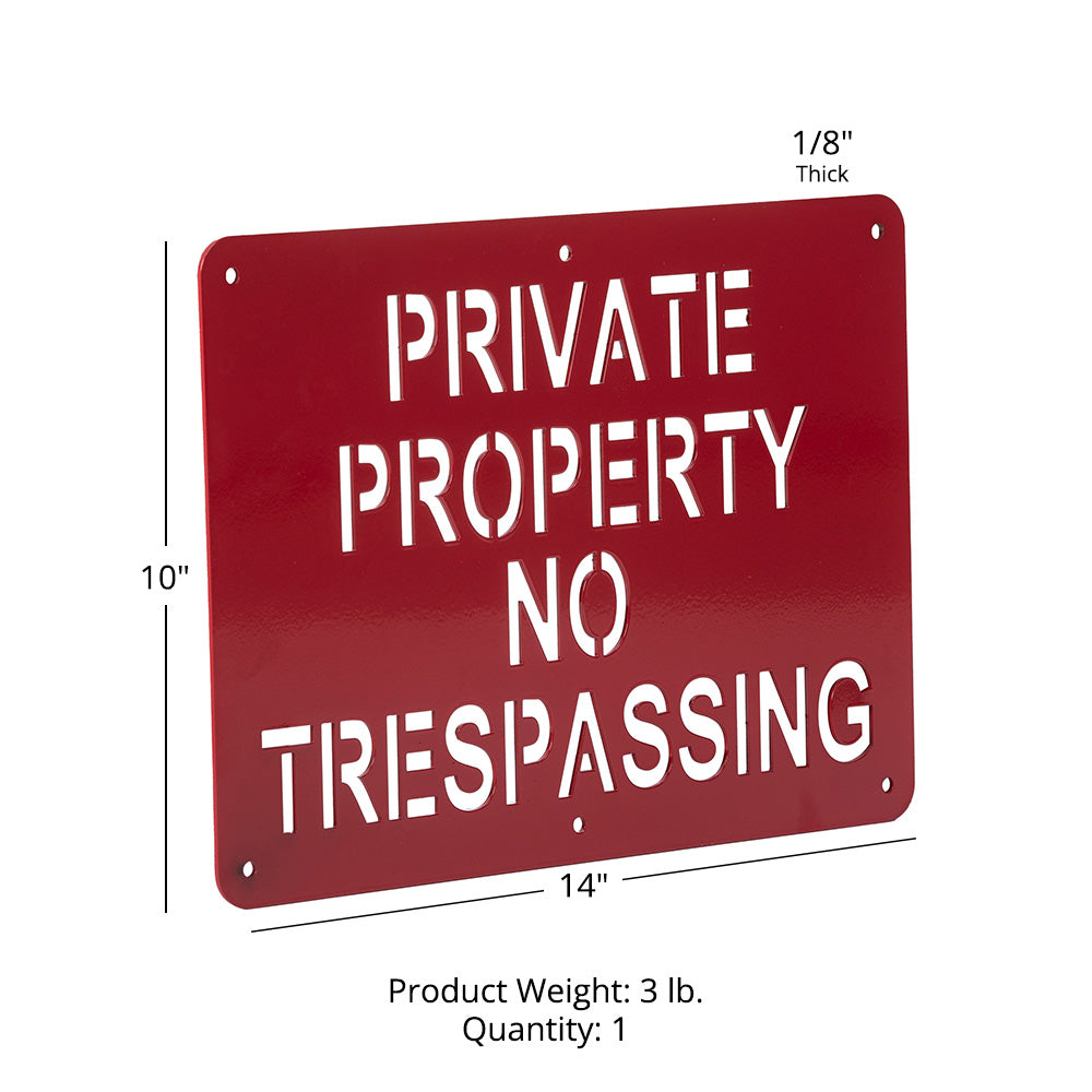 Private Property - No Trespassing Sign | Single - view 5