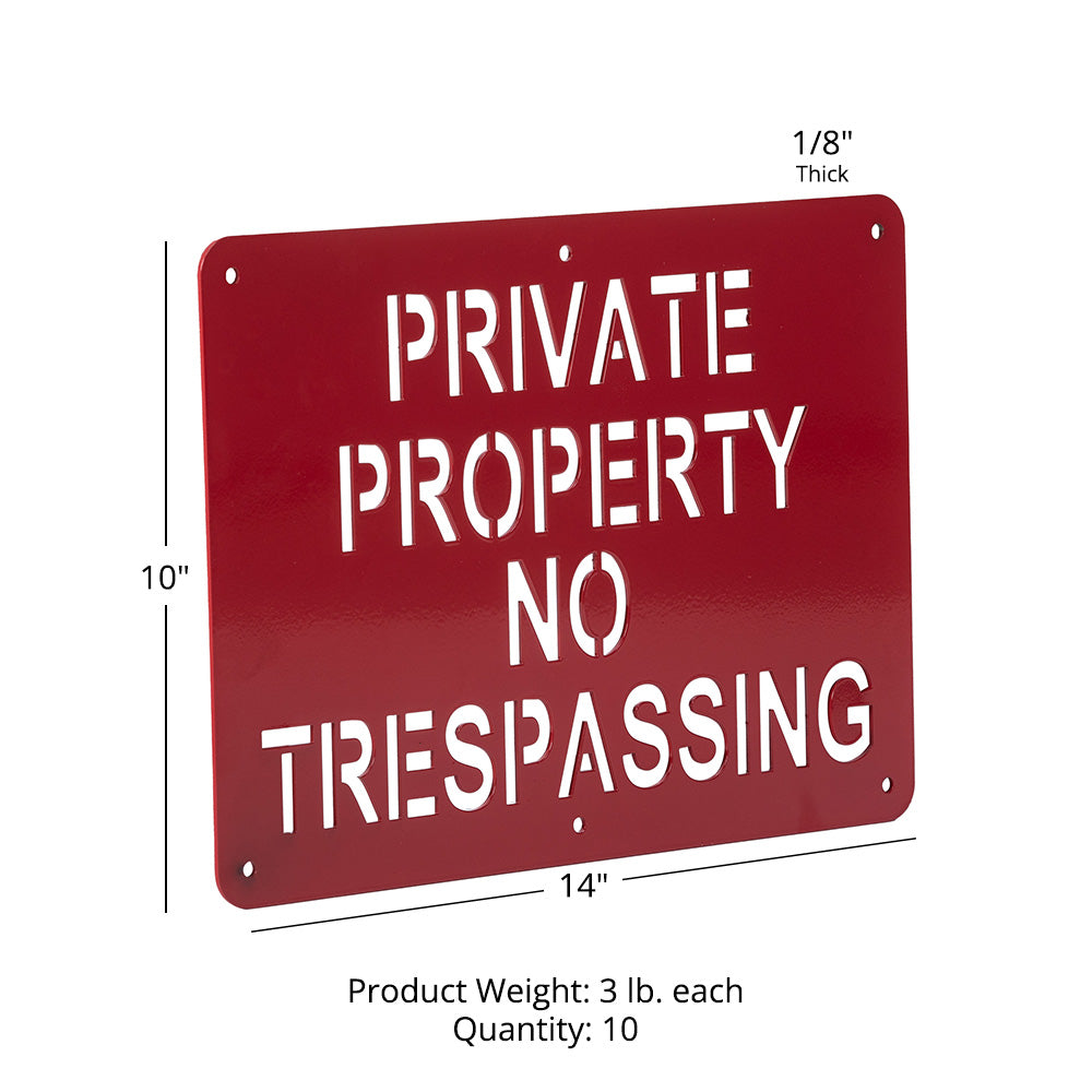 Private Property - No Trespassing Sign | 10 Pack - view 20
