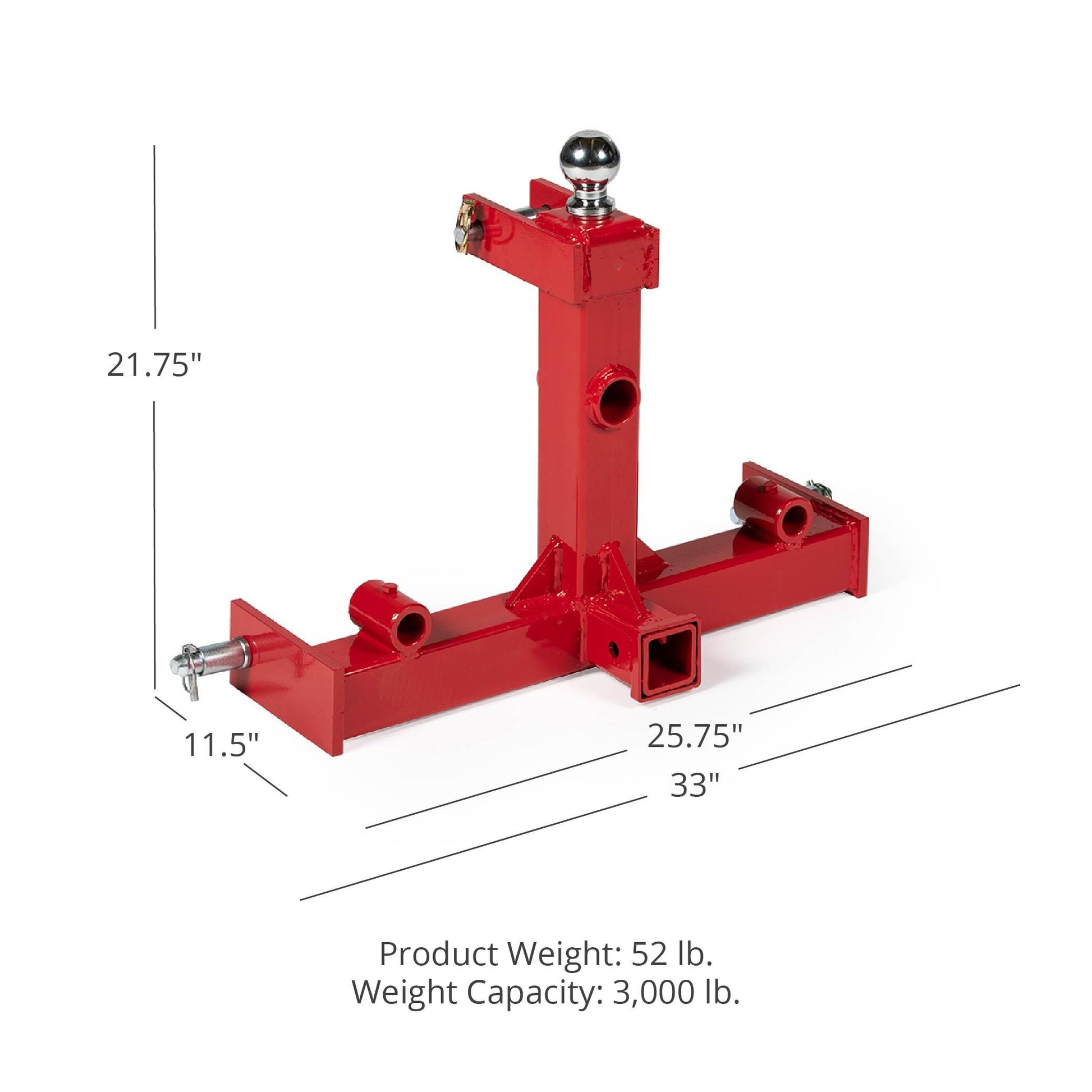 SCRATCH AND DENT - Tractor Trailer Hitch Gooseneck Receiver 3 Point Hay Attachment - FINAL SALE