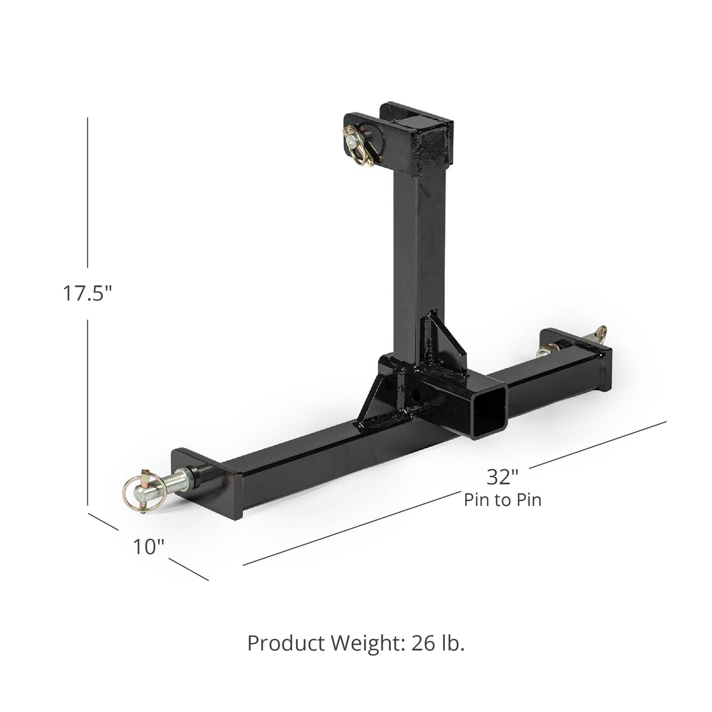 SCRATCH AND DENT - 3 Point Tractor Drawbar Trailer Hitch Receiver Attachment Category 1 - view 2