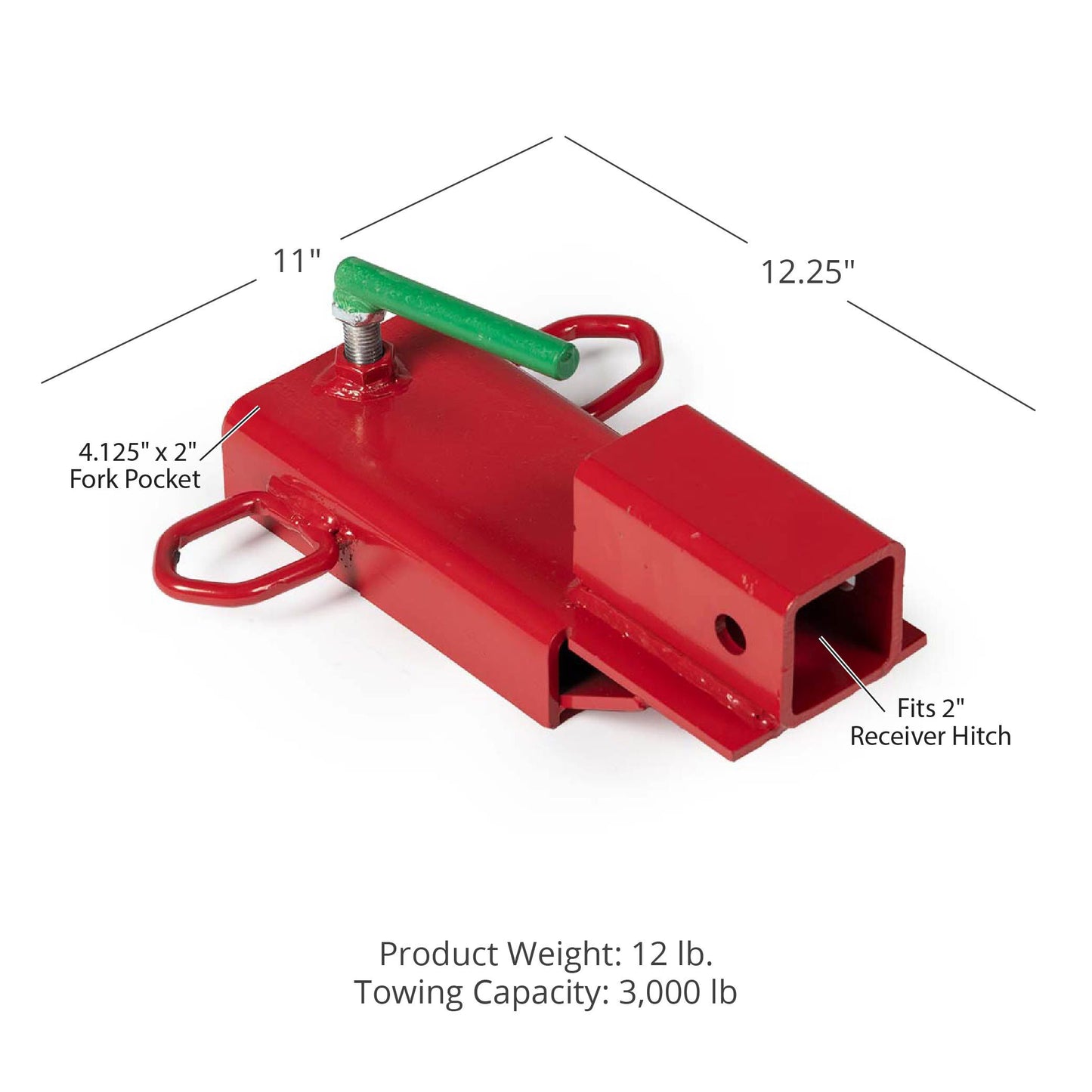 Clamp-On Forklift Hitch Receiver Adapter | No Chain - view 7