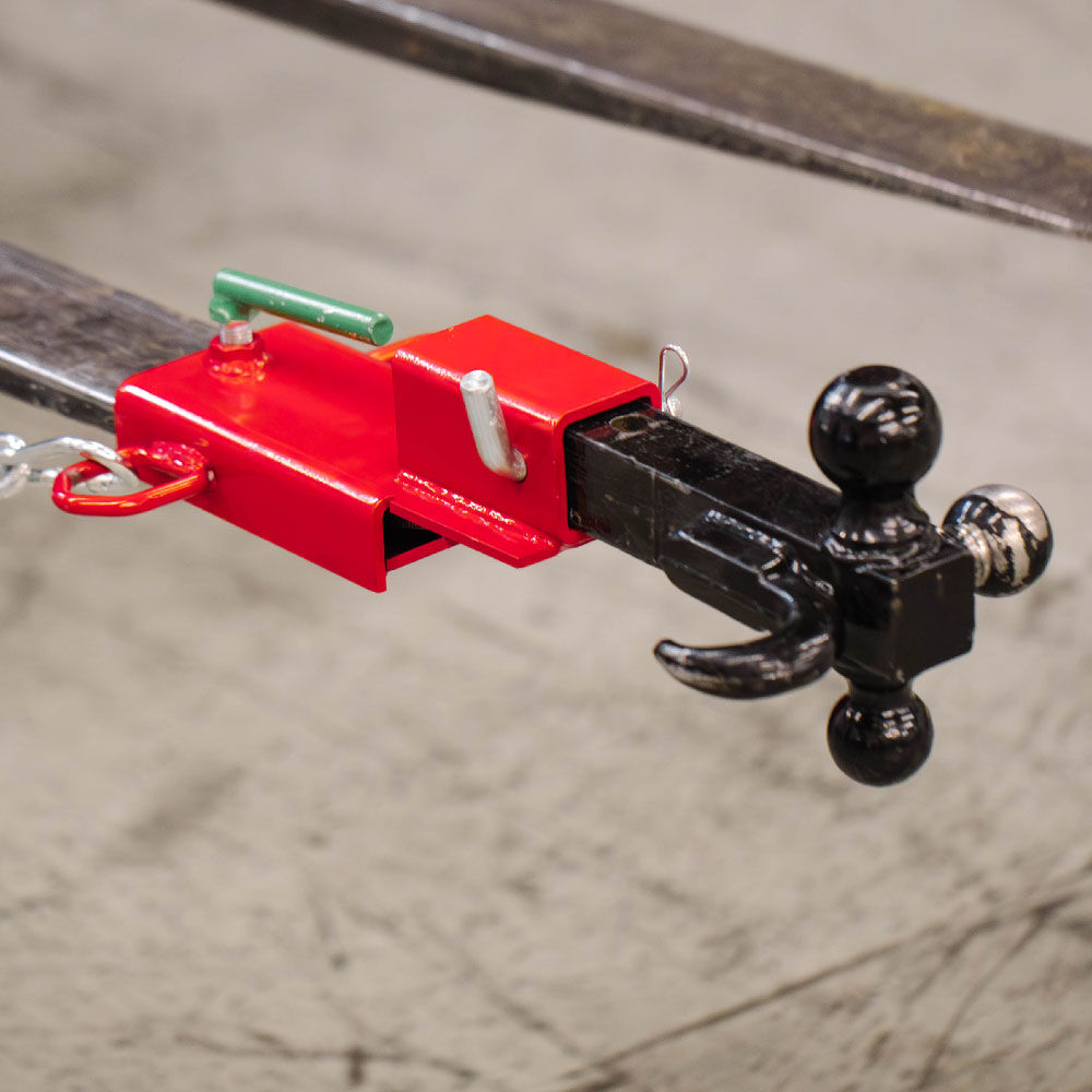 Clamp-On Forklift Hitch Receiver Adapter | Include Chain