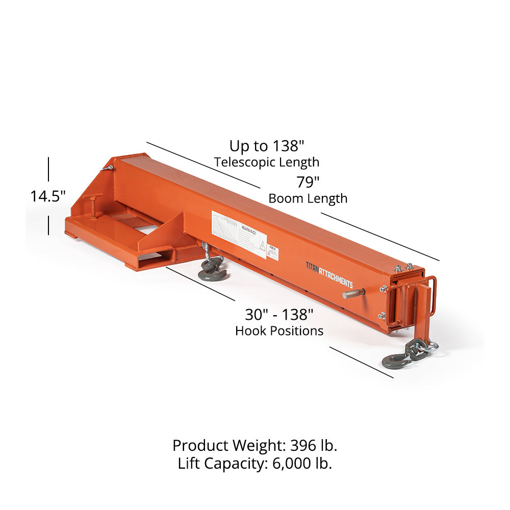 crane main hook weight Fork-Mounted Adjustable Hoist Jib Boom Crane