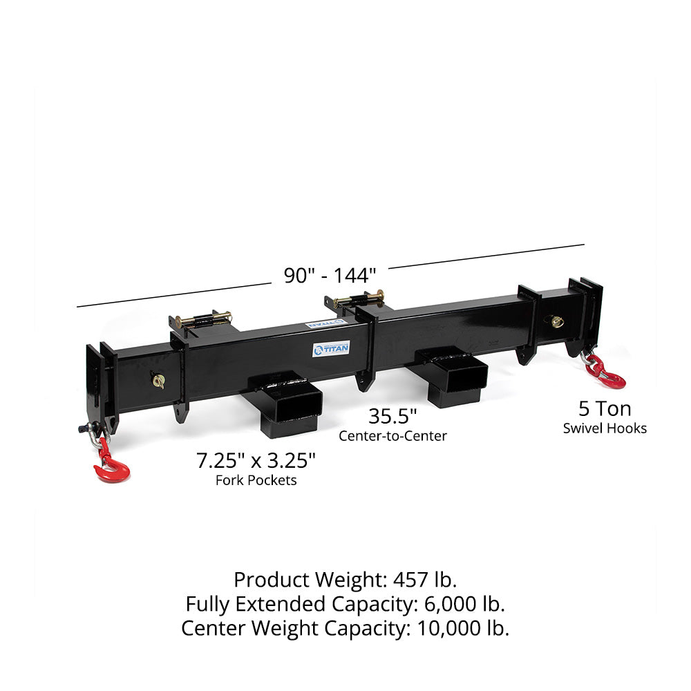 s☆ 90-in Adjustable Forklift Spreader Beam – Titan Attachments