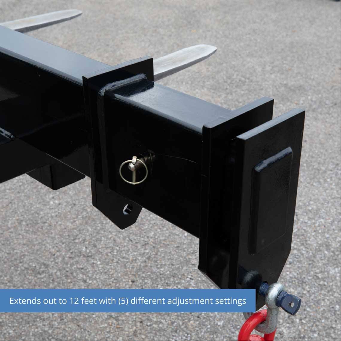 90" Adjustable Forklift Spreader Beam