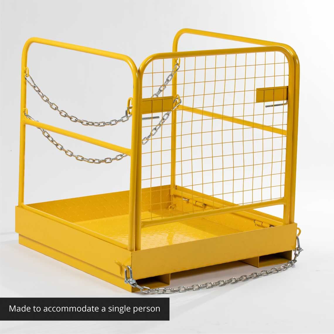 SCRATCH AND DENT - 2 Person Pallet Forklift Platform Safety Cage 36"x36" - FINAL SALE