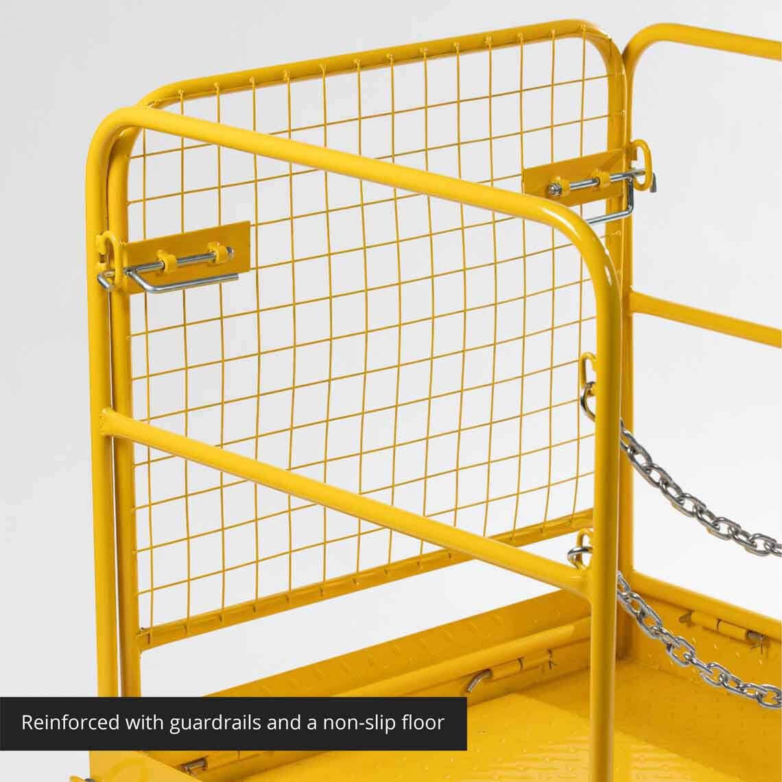 SCRATCH AND DENT - 2 Person Pallet Forklift Platform Safety Cage 36"x36" - FINAL SALE - view 5