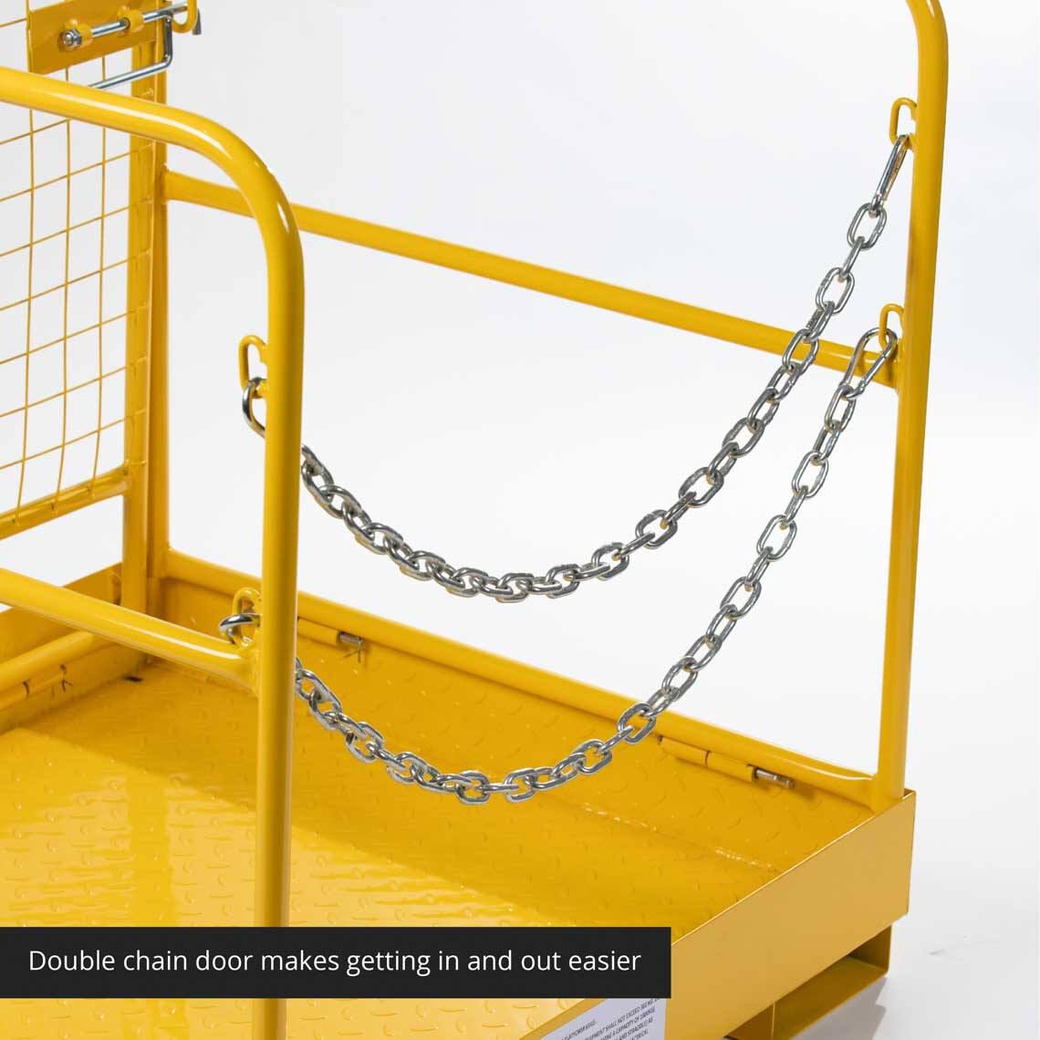 SCRATCH AND DENT - 2 Person Pallet Forklift Platform Safety Cage 36"x36" - FINAL SALE - view 6