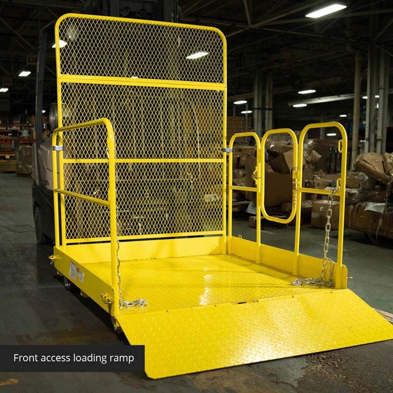 SCRATCH AND DENT - Mobile Easy Loading Work Platform For Fork Trucks | 54-In Wide - FINAL SALE