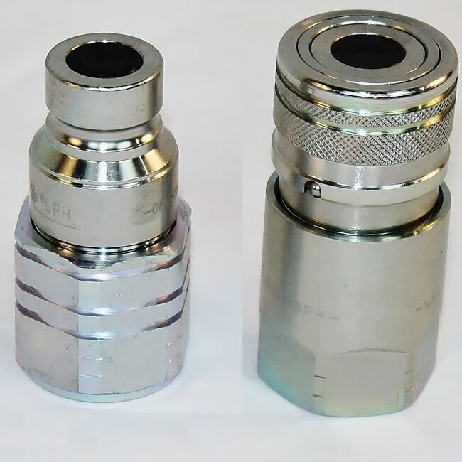 1/2" Flat Face Hydraulic Quick Connect Coupler NPT - view 1